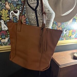 Cognac leather Lucky bag